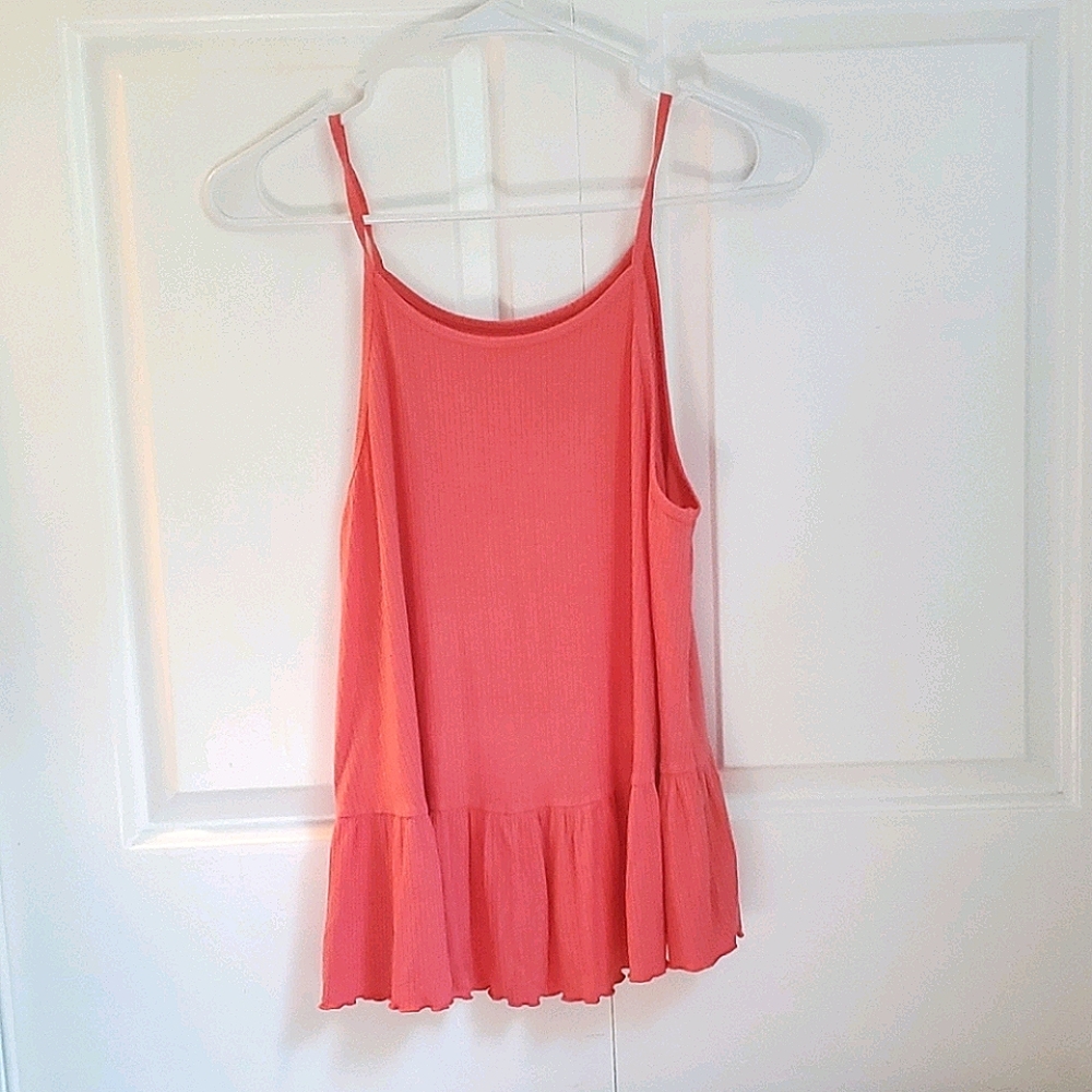 American Eagle Medium Soft & Sexy Coral Tank Top
